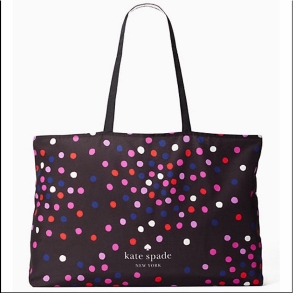 Kate Spade Polka Dot Canvas Tote Bag NWT